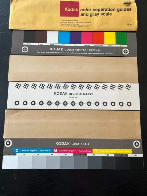 Kodak Color Separation Guide and Gray Scale Q-14 14" Long Control Patches, Marks