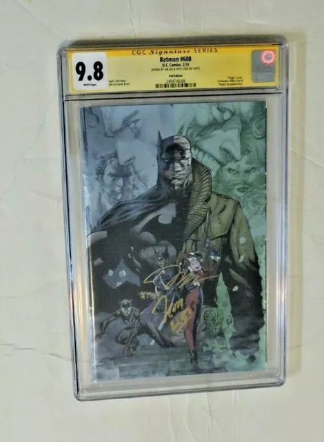 Batman 608 CGC SS 9.8 Jim Lee & Jeph Loeb Gold signed Foil Ed Variant 2019