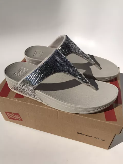 Fitflop Womens Electra Micro Toe Post Thong Sandal (Size 10) Rhinestone