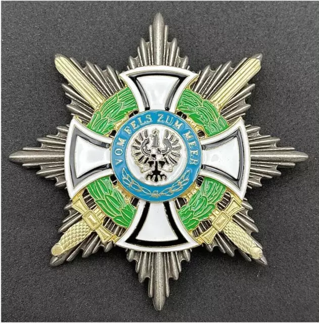 Distintivo Da Petto Ordine Casa Reale Di Hohenzollern - Comandante Con Spade