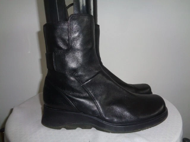 CLARKS SPRINGERS SIZE 7 Black Leather Ankle Boots Worn Just A Few Times Vgc 14.00 PicClick UK