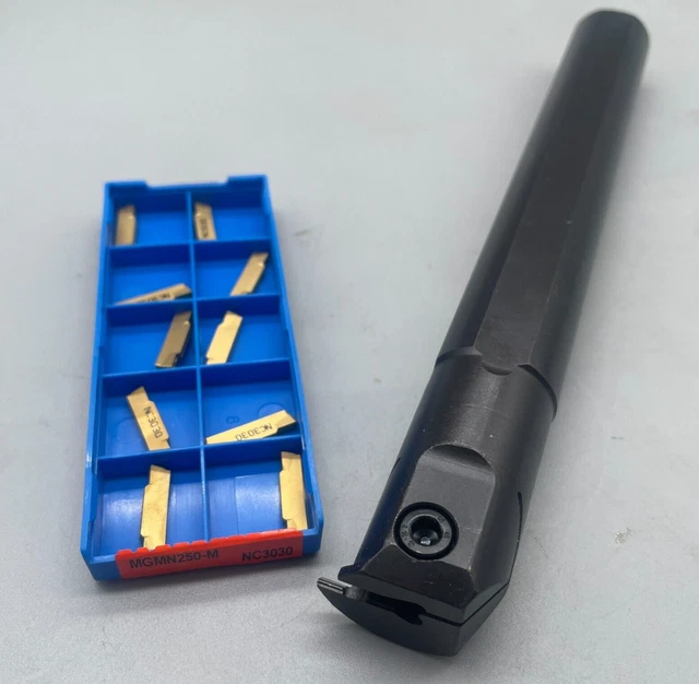 MGIVL3125-2.5 Lathe Grooving Cut-Off Tool Holder Boring Bar + MGMN250-M inserts