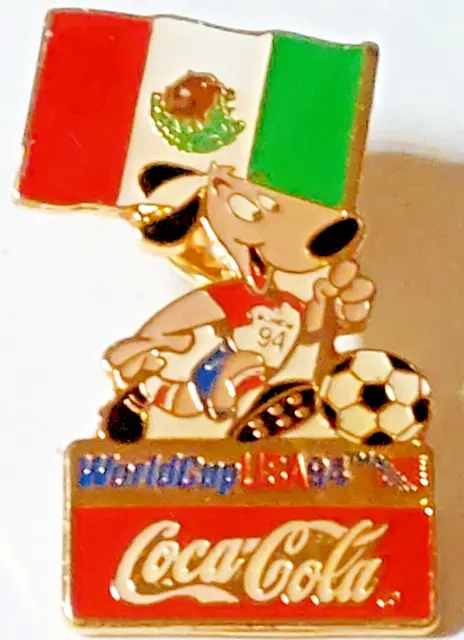 Coca Cola WorldCup USA 1994 Mexico Flag Lapel Pin (030723)
