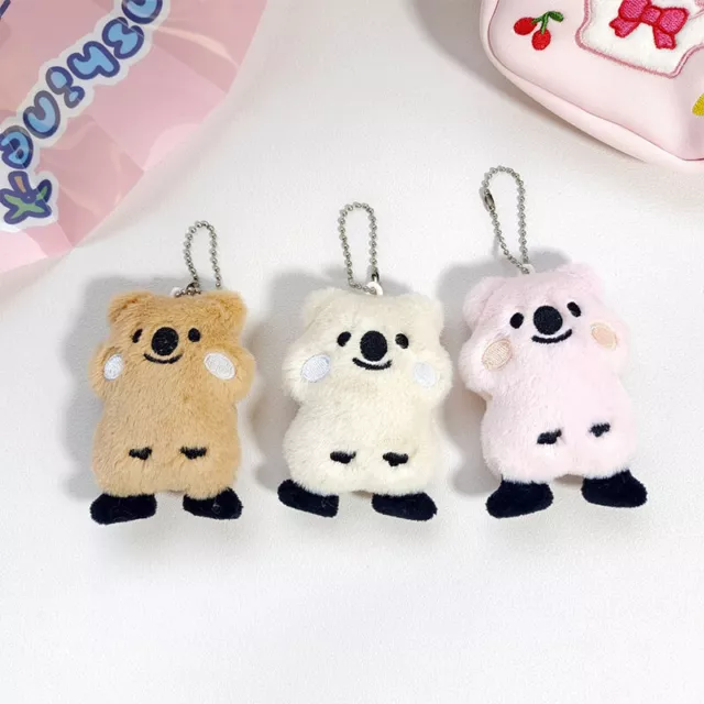 Cute Fluffy Plush Koala Keychain Toy Stuffed Animal Koala Doll Keyring Backp SN❤