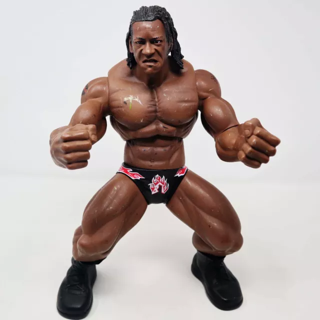 2005 Jakks Wwe World Wrestling Ring Giants Booker T 14" Poseable Figure Rare