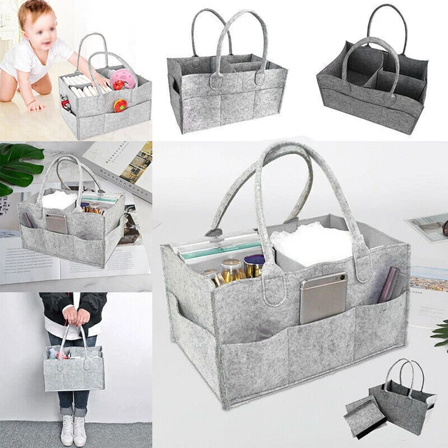 Baby Diaper Nappy Mummy Changing Bag Caddy Organizer Felt Storage Carrier Bag AU
