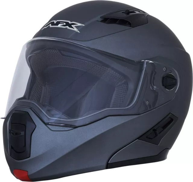 AFX FX-111 Modular Moto Motorcycle Motorbike Helmet Matt Frost Grey