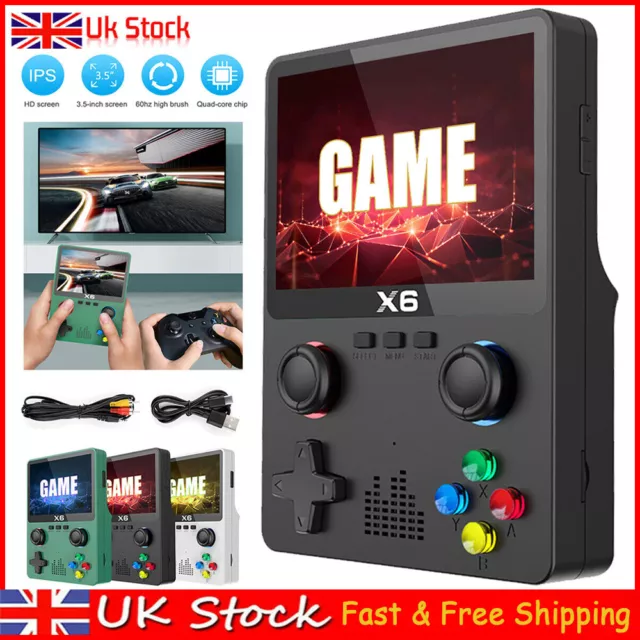 Mini Handheld Game Console Built in 10000+Classic Games 3.5" IPS HD Screen UK