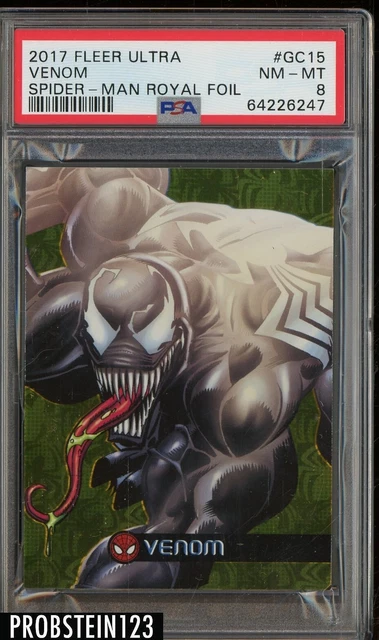 2017 Fleer Ultra Spider-Man Royal Foil #GC15 Venom 99/99 PSA 8 NM-MT