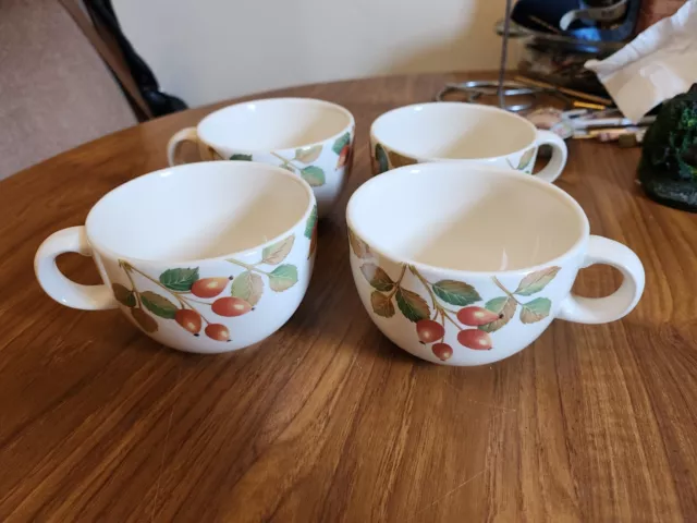 Cloverleaf Country Fruits 4 Cup  Ceramic Rosehip
