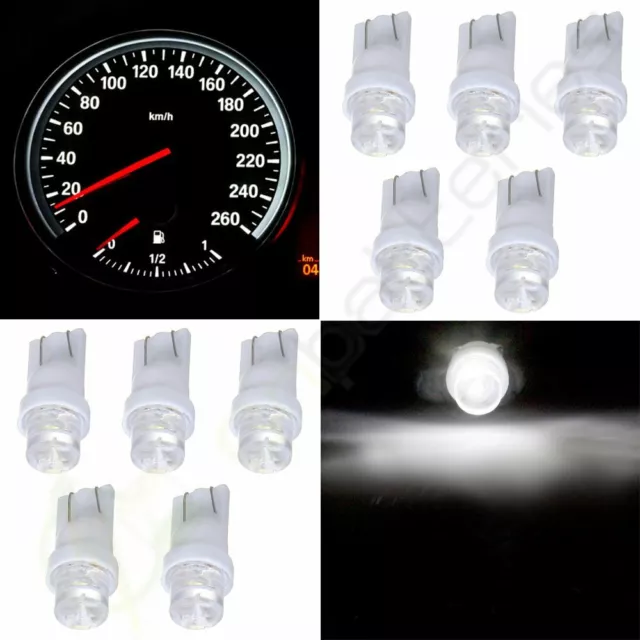 10x White Led Bulbs T10 168 194 Instrument Cluster Dash Spread Light For Honda