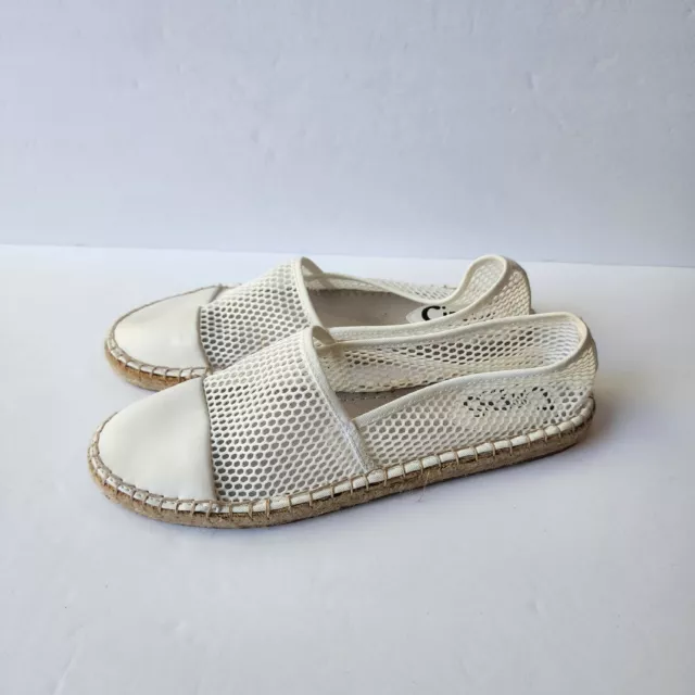 Circus by Sam Edelman Shoes Womens Sz 8 Lena White Mesh Espadrille Flats Slip On