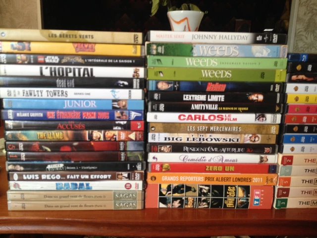 Lot de 46 DVD + 1 Blu-Ray Films et Séries