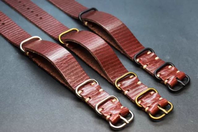 Cinturino per orologio in vera pelle,artigianale, watch strap ,18,20,22,24 mm