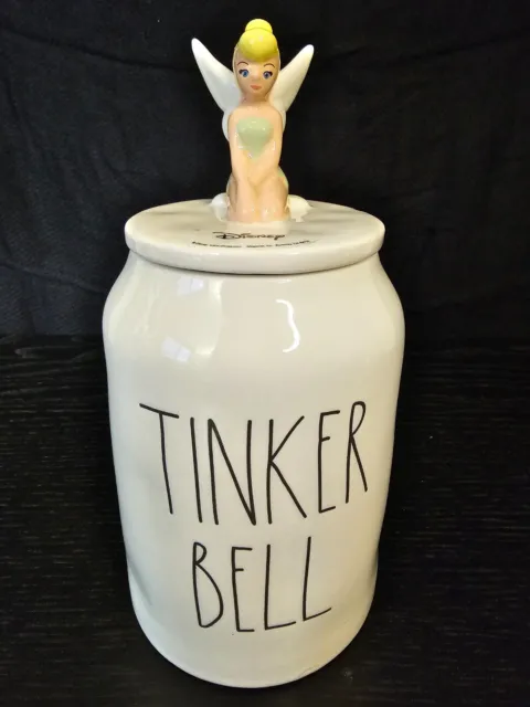 Rae Dunn Disney TINKER BELL Princess Canister with Topper Brand New