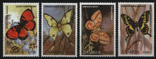 Sambia 1997 - Mi-Nr. 706-709 ** - MNH - Schmetterlinge / Butterflies