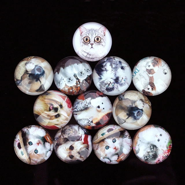 3x Dome Cabochons Glas Mosaik Perle Flatback Dome Cabochons Cabochons Edelstein 3
