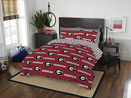 Northwest NCAA Georgia Bulldogs Unisex-Adult Bed in a Bag Set Queen Rotary