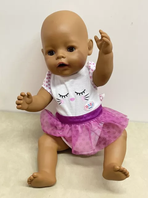 African American BABY BORN INTERACTIVE solid vinyl jointed Baby Doll by ZAPF