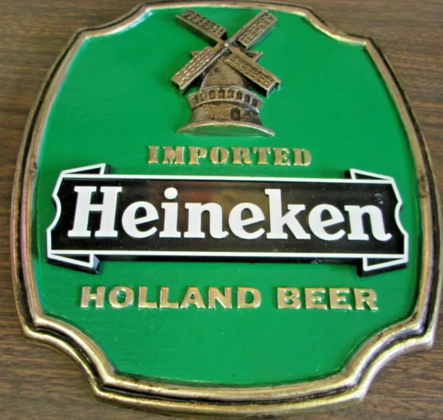 Vintage - Imported Heineken Holland  Beer 9 Inch Sign - New Old Stock