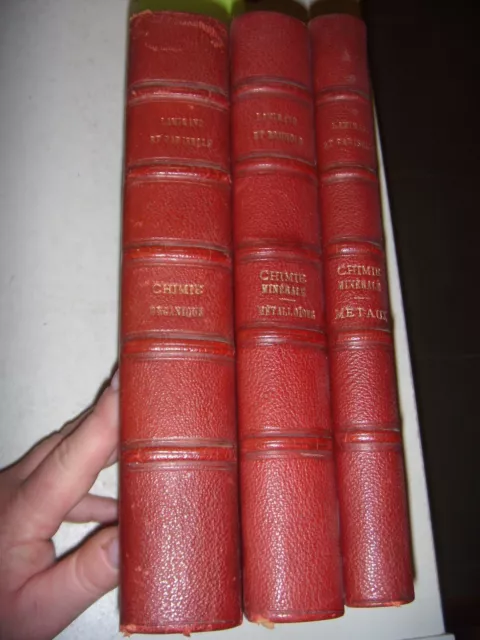 Lamirand: Cours de chimie: 3 tomes: Métalloïdes, Métaux, Organique, 1927-33, BE