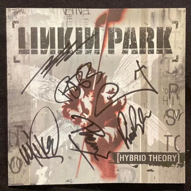 Linkin Park Band Signed Autograph Chester Bennington Rare Hybrid Theory Cd Art