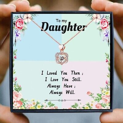 To My Daughter Necklace Father to Daughter Birthday Graduation Gift from Dad/Mom