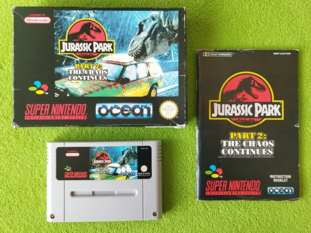 Jurassic Park part 2 The Chaos Continues - Super Nintendo SNES PAL SNSP-A2JP-EUR