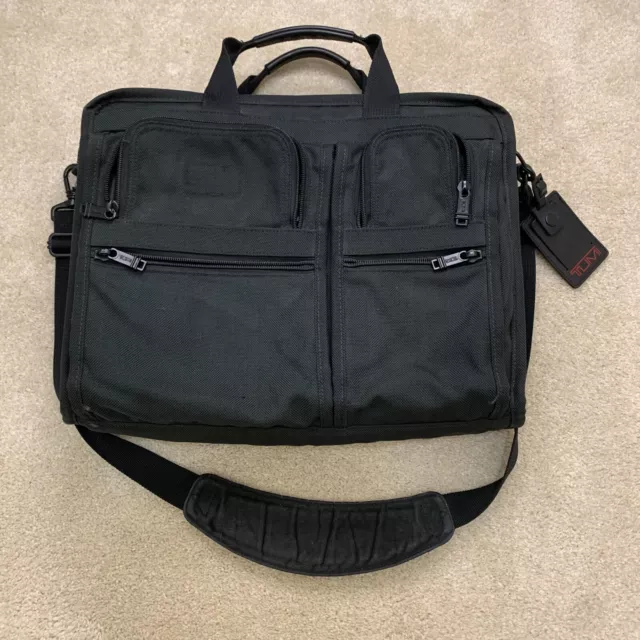 TUMI 2670D3 Alpha Ballistic Nylon Laptop Briefcase Shoulder Bag 17" Black