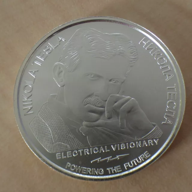 Serbia 100 dinara 2021 TESLA Free Energy silver 99.9% 1 oz coin, in zip (argent) 2
