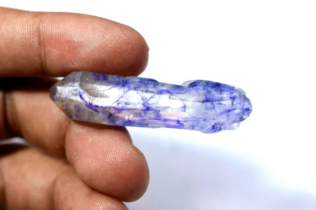 56.90 Ct Natural Blue Brazilian Crystal Quartz Top Best Quality Rough