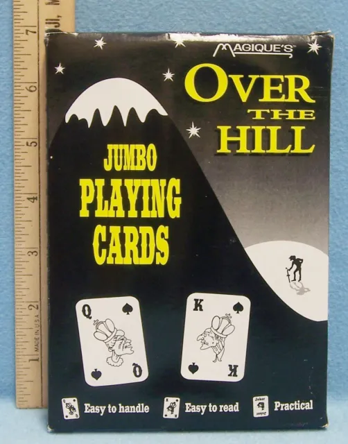 Over the Hill Jumbo Playing Cards Deck Gag Birthday Gift 7" x 5" Prank Joke