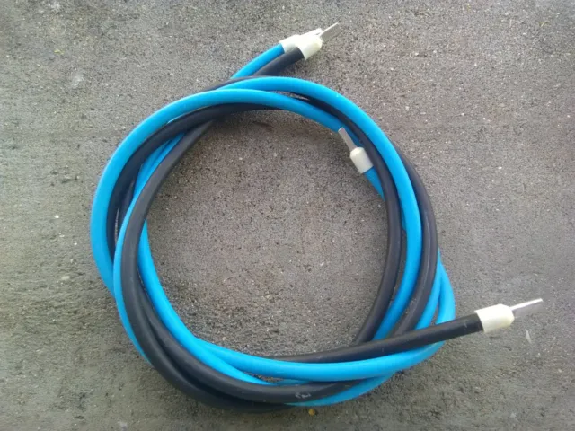2 x 120cm : fils / câble d'alimentation HO7-VK 10 mm² 10mm2 souple + embouts