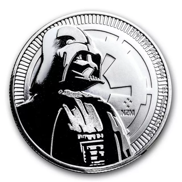 2017 New Zealand Mint $2 Niue Star Wars Darth Vader 1 oz .999 Silver Coin