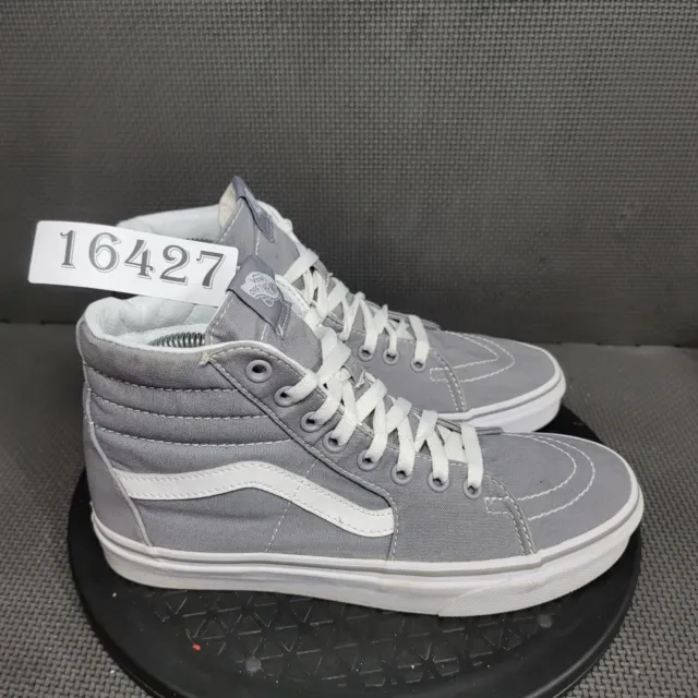 Vans SK8-Hi Shoes Womens Sz 8.5 Gray White Skate Sneakers
