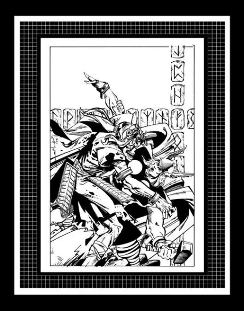 Walter Simonon Thor #360 Rare Production Art Cover