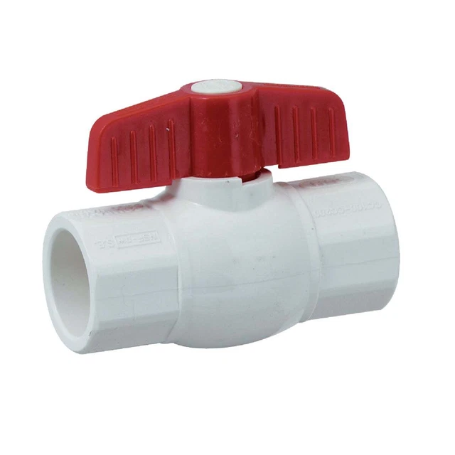 1 In. S X 1 In. S PVC Quarter Turn Ball Valve 107-635  107-635 1" S X 1" S