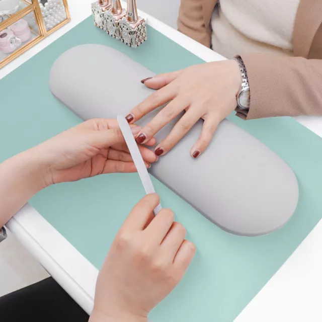 PU Leather Double Sided Hand Rest Nail Art Table Mat Anti Scratch Manicure Pad