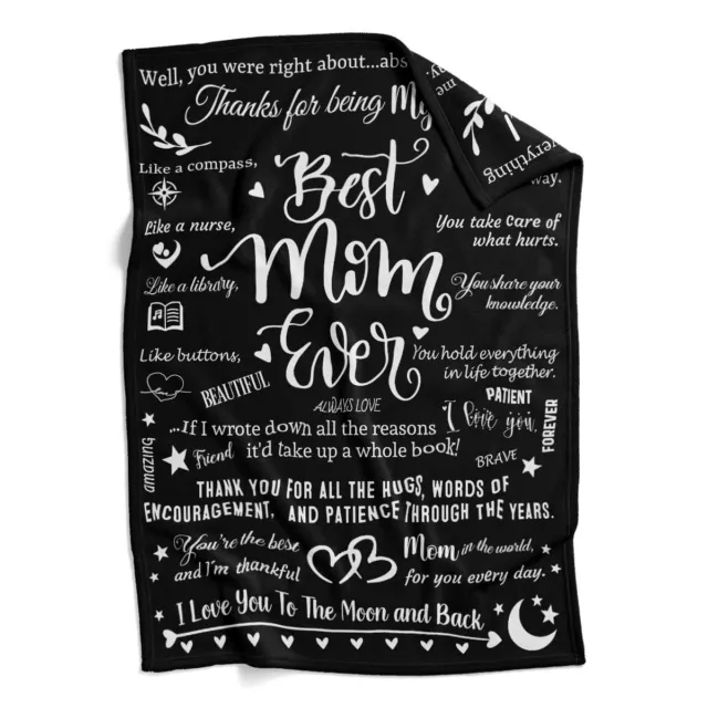Mom Ever Blankets for Mom from Daughter and Son Mom Blankets Gifts for Mom Su...