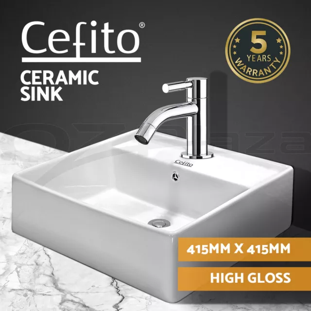 Cefito Bathroom Basin Ceramic Basins Vanity Sink Above Counter White Wash Bowl