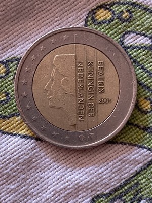 1 euro beatrix koningin der nederlanden 2000