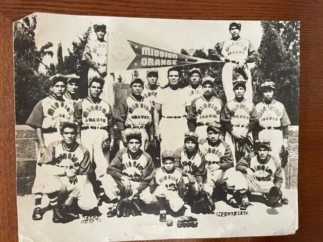 1938 Original Mexican Amateur  Baseball Team Photo MISSION ORANGE BBC
