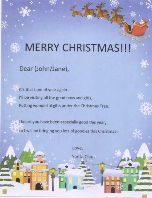 Personalized Letter from Santa Claus