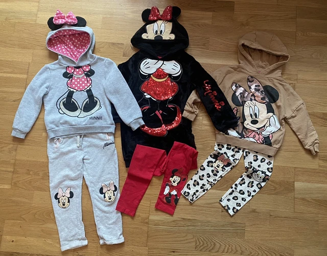 George Girls Minnie Mouse Disney Outfit Hoodie Bundle 4-5 Years