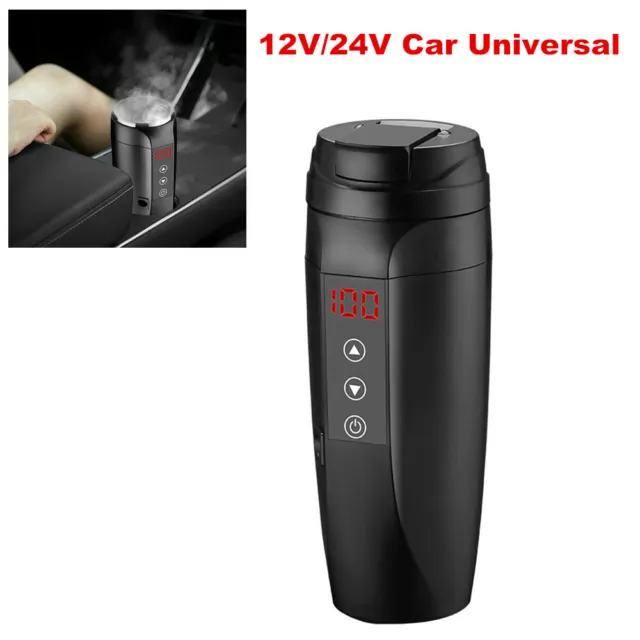 Car 12V 24V Thermal Insulation Electric Kettle Coffee Heater Heating Water Cup