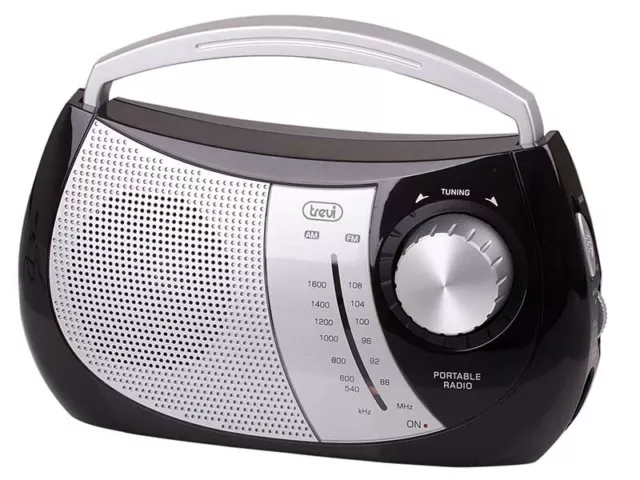 Radio Portatile Trevi RA 764 a 2 Bande Nero AM FM con Presa Cuffia OFFERTA Nuovo