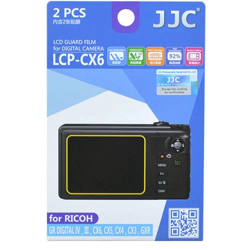 JJC LCP-CX6 LCD Guard Film For RICOH CX6 Digital camera 2 pieces cover protector