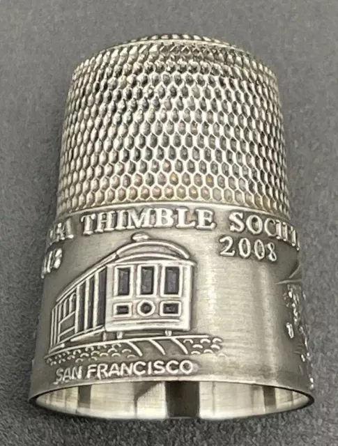 Sterling Silver Thimble San Francisco Bay Area Thimble Society BATS 2008 Simmons