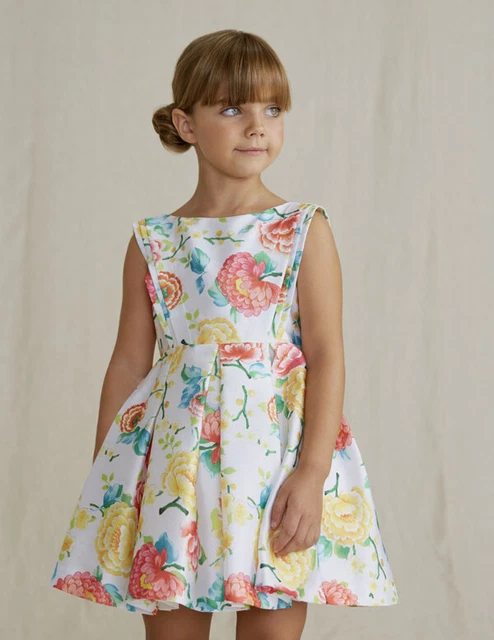 Abito per bambina elegante da cerimonia Abel & Lula Mayoral a fiori colorato