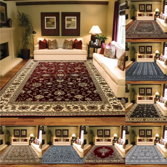 Non Slip Large Traditional Rugs Bedroom Living Room Hallway Runner Floor Carpet